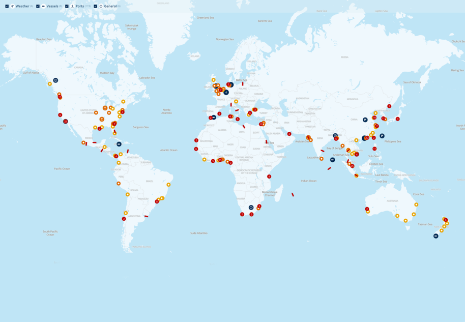 窒息！全球120多個(gè)港，堵得一抹黑！
