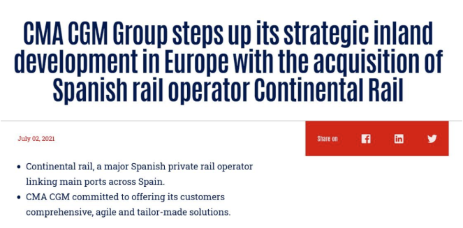 達(dá)飛宣布新收購；DP World以12億美元收購北美物流巨頭