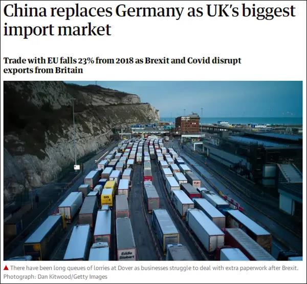 首次超過德國，一季度中國成英國最大進口來源國