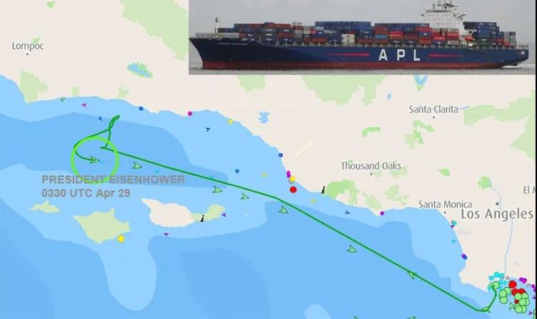 事故丨一艘集裝箱船在洛杉磯起火！曾掛靠上海、青島等國內(nèi)港口