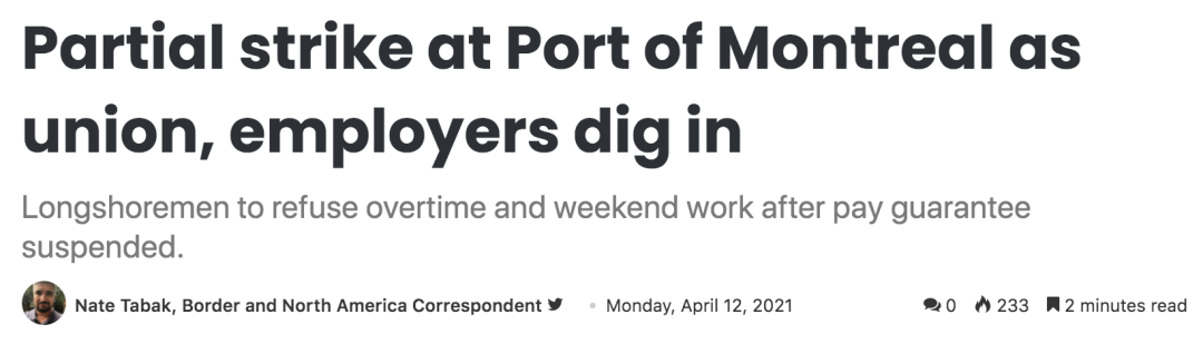 勞資矛盾激化！這家北美大港今日起部分罷工，未來可能升級 