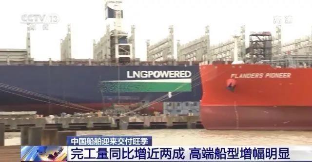 中國船舶迎交付旺季 新訂單量占全球總量51%