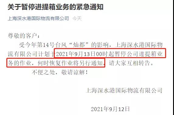 封港停航！超強(qiáng)臺風(fēng)直逼浙滬！寧波、上海港各大碼頭暫停進(jìn)提箱