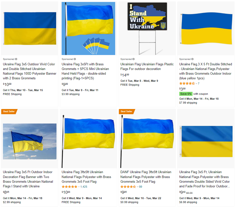 銷售額暴漲10000%！烏克蘭相關(guān)商品還能在亞馬遜火爆多久？