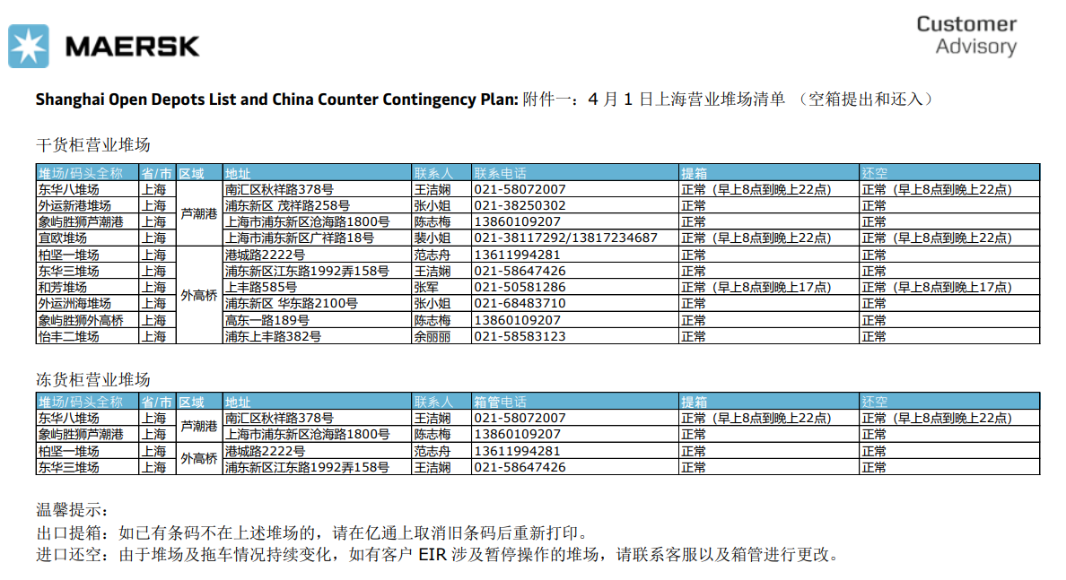 今起集卡離滬適用新規(guī)則！江浙地區(qū)繼續(xù)從嚴(yán)管控，船公司發(fā)布業(yè)務(wù)調(diào)整通知