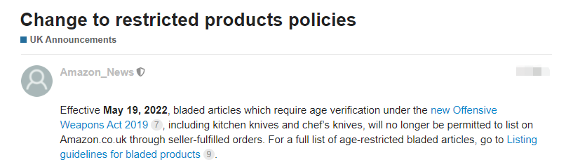 5月19日起！這類商品將被亞馬遜禁止上架！