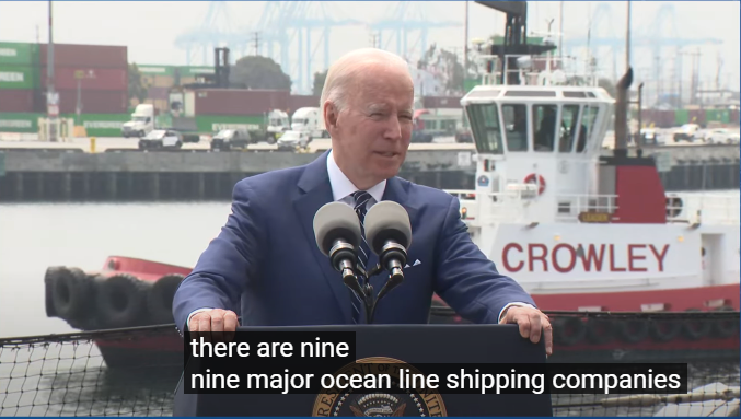 應對國內通脹無能，美總統(tǒng)拜登怪罪于集運公司：“敲竹杠的時代該結束了！”