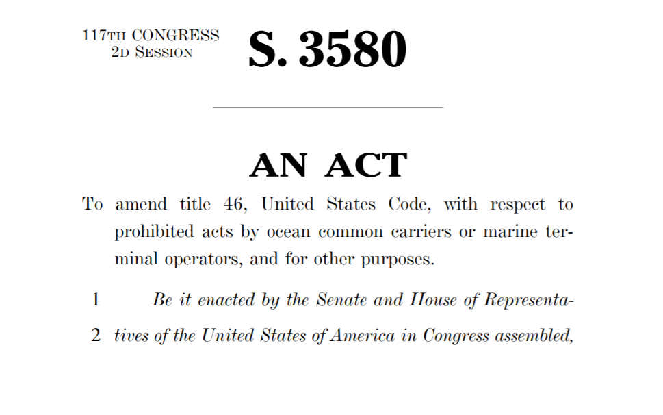 美國(guó)會(huì)通過(guò)的《海運(yùn)改革法案》，真能直接打擊集裝箱運(yùn)費(fèi)嗎？