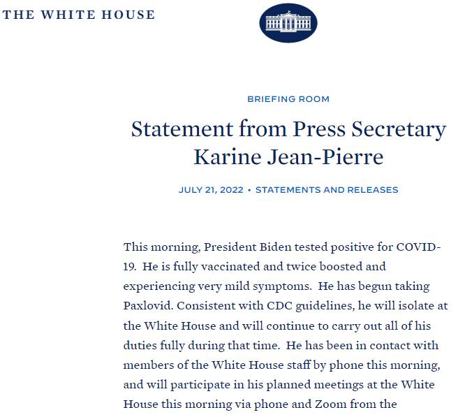 深夜突發(fā)！拜登新冠陽(yáng)性，還有他們??！