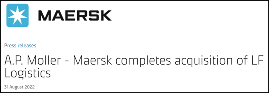 價值36億美元！馬士基完成對利豐物流的收購