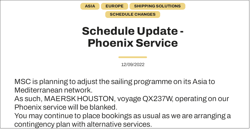 大面積停航，未來五周94個(gè)航次被取消！船公司發(fā)布航次調(diào)整及取消通知 (附停航跳港匯總)