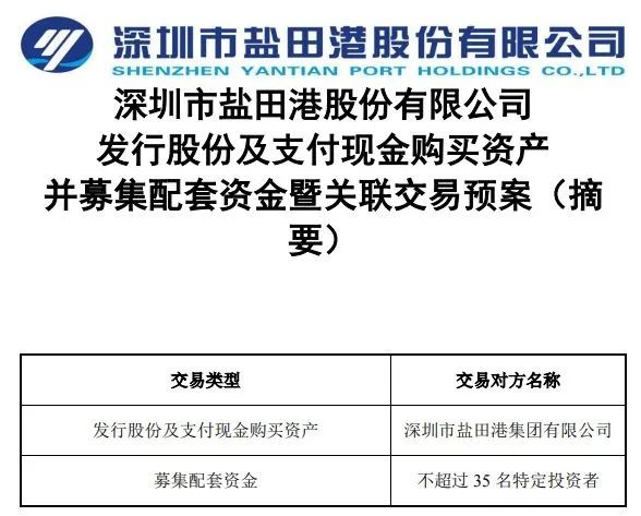 鹽田港擬購買港口運(yùn)營公司100%股權(quán)，加速港口資產(chǎn)整合