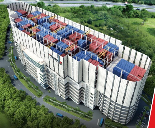 全國首個立體集裝箱堆場開建，能裝2.68萬個空箱 