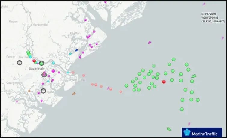 35艘集裝箱船積壓！需求放緩或使薩凡納港在年底前消除擁堵