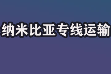 納米比亞雙清到門海運貨代運輸