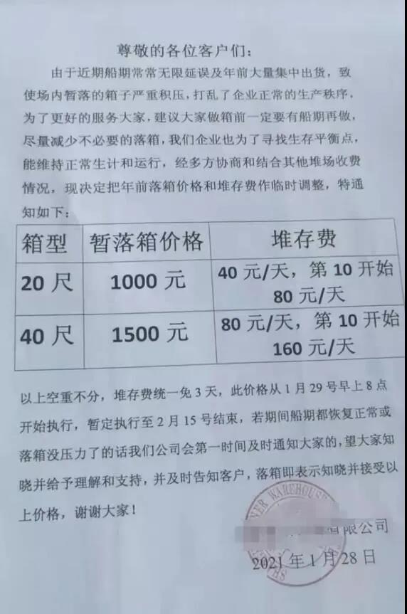 落箱費(fèi)飛漲到1500.....馬路變堆場(chǎng)、道路堵、一箱難落、司機(jī)難尋、卡車(chē)難求！