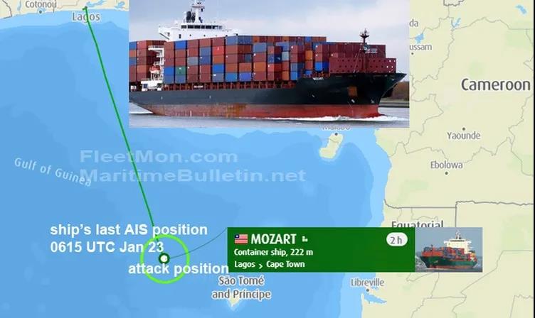 事故丨15人被綁架！又有集裝箱船遭海盜襲擊；一集裝箱船與駁船相撞