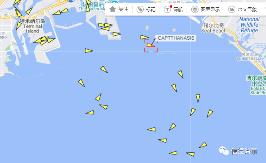 擁堵愈發(fā)嚴(yán)重！23艘集裝箱船在加州錨地壓港待泊