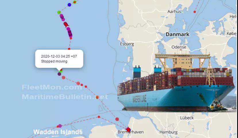又雙叒200個(gè)集裝箱落水！曾掛靠上海、寧波、鹽田等國(guó)內(nèi)多個(gè)港口，馬士基旗下大型集裝箱船