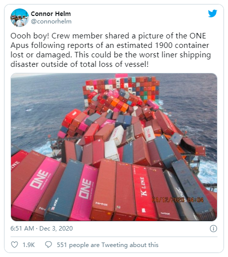 貪婪？ONE Apus驚魂未定, 業(yè)界抨擊四起：船舶大型化, 該打住了！