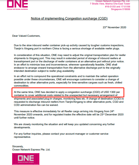 瘋狂的運費！過萬美元運價再現(xiàn)！港口擁堵癱瘓：船公司再次加征退艙費、擁堵附加費