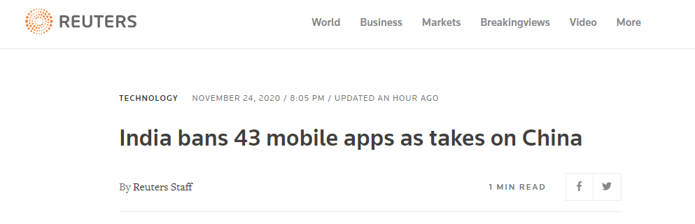 又來！印度再禁 43 款應(yīng)用，美國擬制裁89家中國企業(yè)！