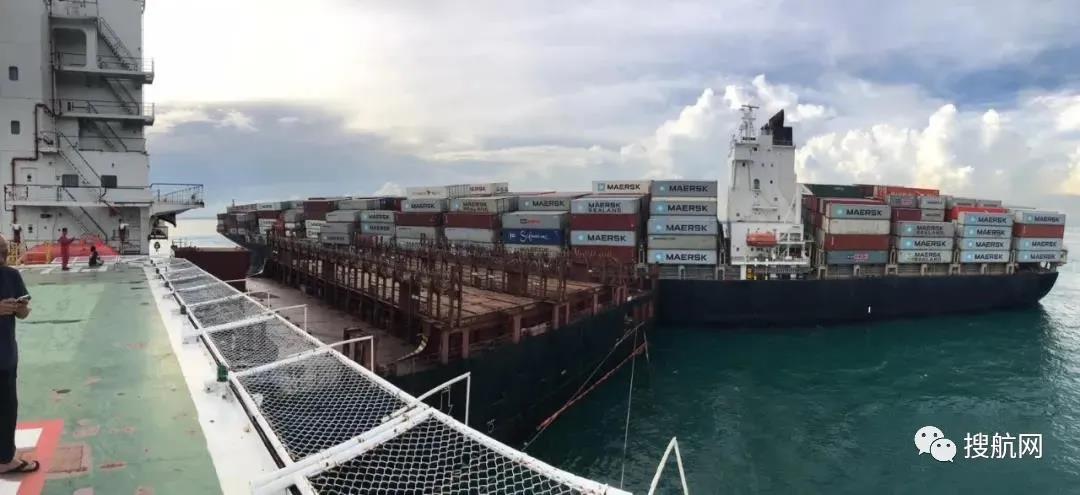 事故丨一艘掛靠國內(nèi)多個港口的集裝箱船發(fā)生撞船事故，船體側(cè)傾，船期恐會延誤！