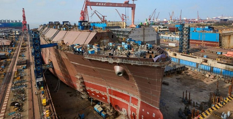今年前9個月，中國船廠新訂單下降了14%